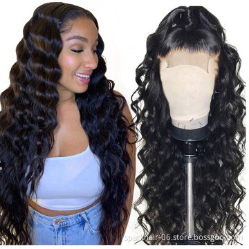 High Quality Pre Plucked 12A Wig Vendors 30 Inch Loose Wave Human Hair Straight Long Mink Lace Front Frontal Wigs With Baby Hair